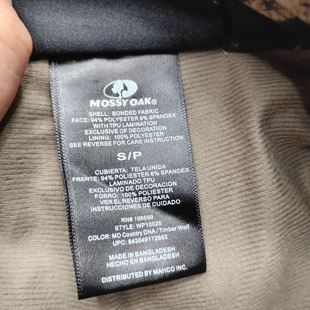 Mossy Oak Scent-Factor Hunting Pants Camo Timber Wolf Country Mens Small 30x32 - Picture 3 of 7